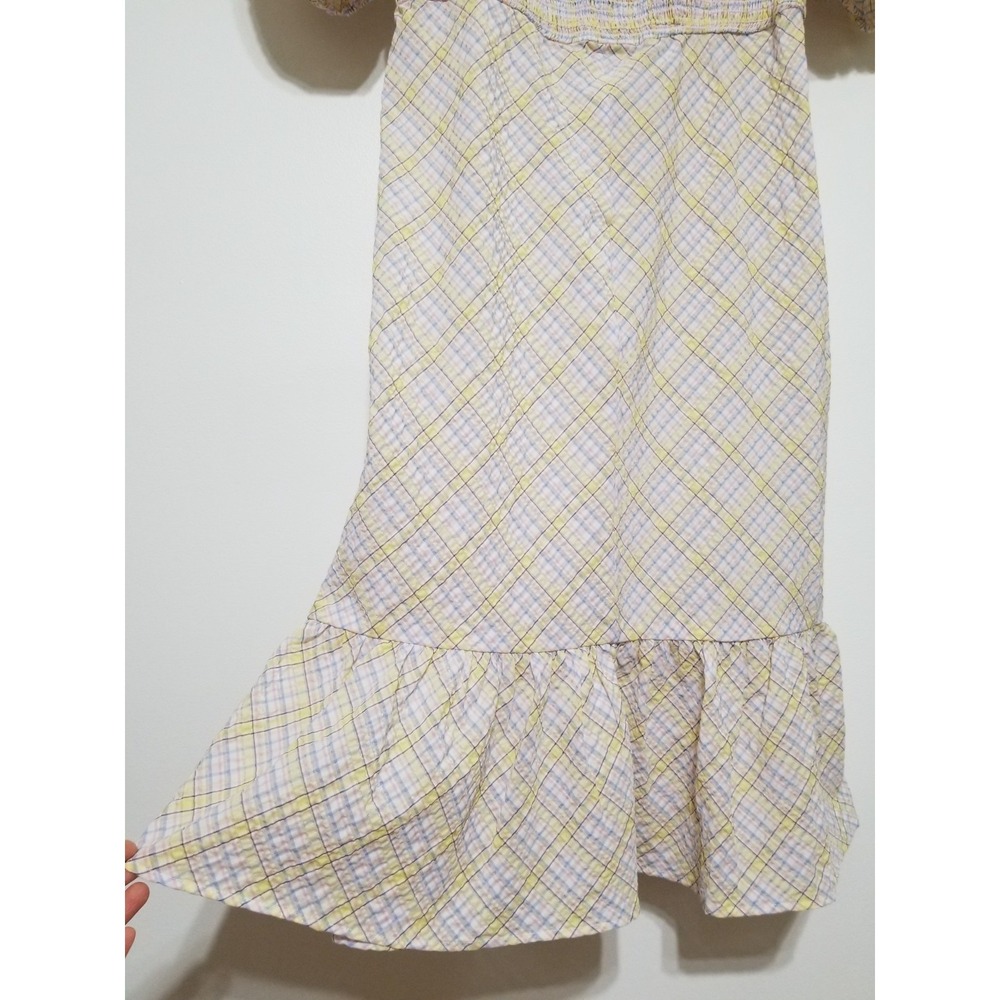 NWT GANNI Seersucker Check Midi Dress Multicolor Size EU 40/ US 8 $260 - Picture 9 of 16